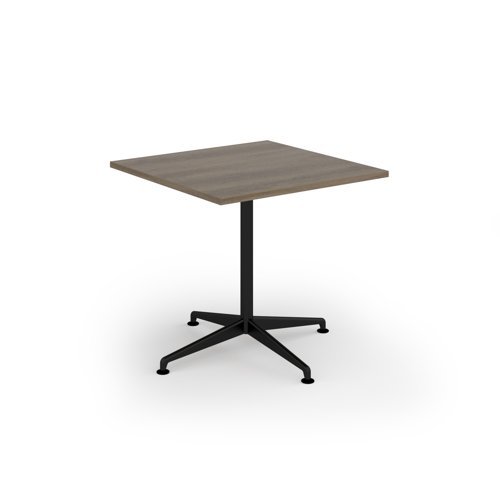 Loft dining table 800w x 800d black frame and Nebraska oak - LTDR88-K-NO