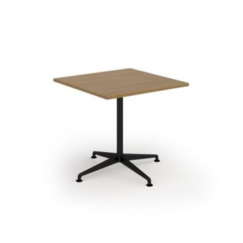 Loft dining table 800w x 800d black frame and Oak Top - LTDR88-K-O