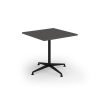 Loft dining table 800w x 800d black frame and onyx grey top - LTDR88-K-OG