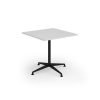 Loft dining table 800w x 800d black frame and White Top - LTDR88-K-WH
