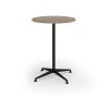 Loft circular poseur table 800dia black frame Kendal Oak Top - LTPC8-K-KO