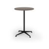 Loft circular poseur table 800dia black frame Nebraska grey top - LTPC8-K-NO