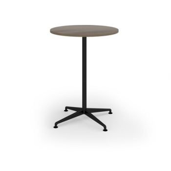 Loft circular poseur table 800dia black frame Nebraska grey top - LTPC8-K-NO