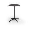Loft circular poseur table 800dia black frame onyx grey top - LTPC8-K-OG