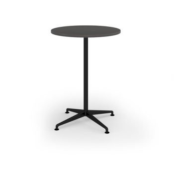 Loft circular poseur table 800dia black frame onyx grey top - LTPC8-K-OG