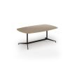 Loft barrel table 2000w x 1200d black frame and Kendal Oak Top - LTW2012-K-KO