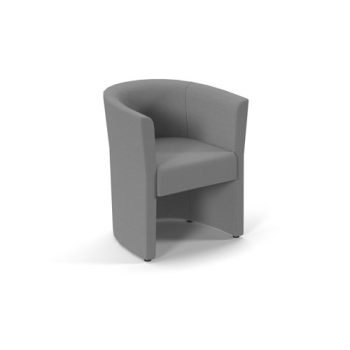 Luxe fabric single tub chair in Grey - LUX50001-SG