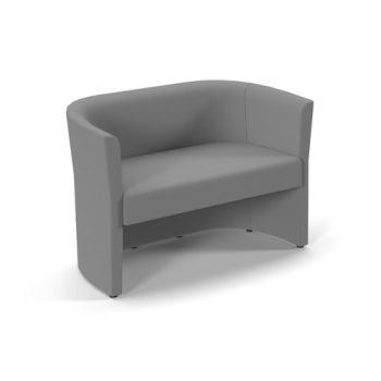 Luxe fabric double tub chair in Grey - LUX50002-SG