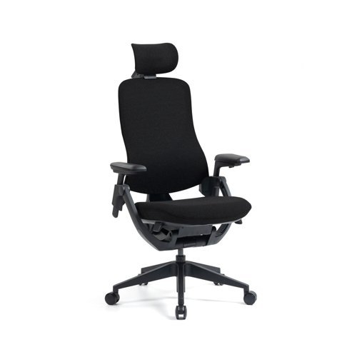 Mantra posture task chair in black fabric - MAN300HK2-BLK