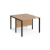 Maestro 25 back to back straight desks 1000mm x 1200mm - black bench leg frame Beech top - MB1012BKB