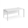 Maestro 25 straight desk 1600mm x 800mm - white bench leg frame White Top - MB16WHWH