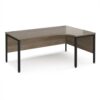 Maestro 25 right hand ergonomic desk 1800mm wide - black bench leg frame Nebraska Oak Top - MB18ERKNO