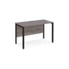 Maestro 25 straight desk 1200mm x 600mm - black bench leg frame Grey Oak Top - MB612KGO