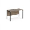 Maestro 25 straight desk 1200mm x 600mm - black bench leg frame Nebraska Oak Top - MB612KNO