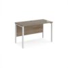 Maestro 25 straight desk 1200mm x 600mm - white bench leg frame Nebraska Oak Top - MB612WHNO