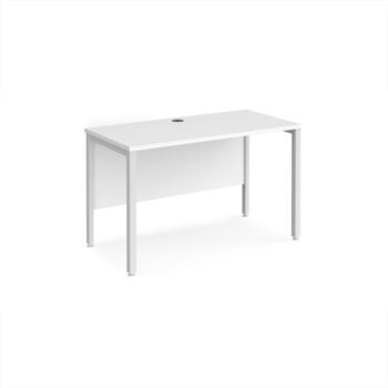 Maestro 25 straight desk 1200mm x 600mm - white bench leg frame White Top - MB612WHWH