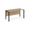 Maestro 25 straight desk 1400mm x 600mm - black bench leg frame Kendal Oak Top - MB614KKO