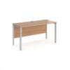 Maestro 25 straight desk 1400mm x 600mm - silver bench leg frame Beech top - MB614SB