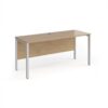 Maestro 25 straight desk 1600mm x 600mm - silver bench leg frame Kendal Oak Top - MB616SKO