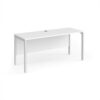 Maestro 25 straight desk 1600mm x 600mm - white bench leg frame White Top - MB616WHWH