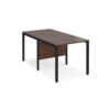 Maestro 25 back to back straight desks 800mm x 1600mm - black bench leg frame Walnut top - MB816BKW
