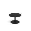 Monza circular coffee table with flat round black base 800mm - Black - MCC800-K-BK