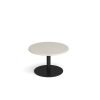 Monza circular coffee table with flat round black base 800mm - Light Grey - MCC800-K-LG