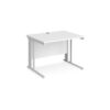 Maestro 25 straight desk 1000mm x 800mm - white cable managed leg frame White Top - MCM10WHWH