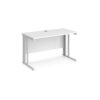 Maestro 25 straight desk 1200mm x 600mm - white cable managed leg frame White Top - MCM612WHWH