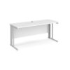 Maestro 25 straight desk 1600mm x 600mm - white cable managed leg frame White Top - MCM616WHWH