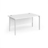 Maestro 25 straight desk 1400mm x 800mm - white H-frame leg White Top - MH14WHWH