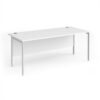 Maestro 25 straight desk 1800mm x 800mm - white H-frame leg White Top - MH18WHWH