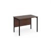 Maestro 25 straight desk 1000mm x 600mm - black H-frame leg Walnut top - MH610KW