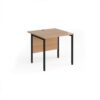 Maestro 25 straight desk 800mm x 800mm - black H-frame leg Beech top - MH8KB