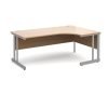 Momento right hand ergonomic desk 1800mm - silver cantilever frame Beech top - MOM18ERB