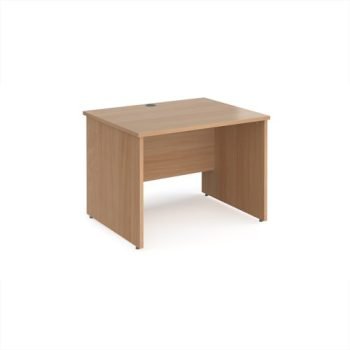 Maestro 25 straight desk 1000mm x 800mm - Beech top with panel end leg - MP10B