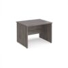 Maestro 25 straight desk 1000mm x 800mm - Grey Oak Top with panel end leg - MP10GO