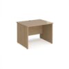 Maestro 25 straight desk 1000mm x 800mm - Kendal Oak Top with panel end leg - MP10KO