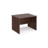 Maestro 25 straight desk 1000mm x 800mm - Walnut top with panel end leg - MP10W