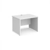 Maestro 25 straight desk 1000mm x 800mm - White Top with panel end leg - MP10WH