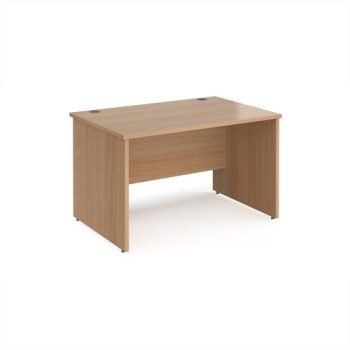 Maestro 25 straight desk 1200mm x 800mm - Beech top with panel end leg - MP12B