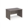 Maestro 25 straight desk 1200mm x 800mm - Grey Oak Top with panel end leg - MP12GO