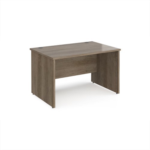 Maestro 25 straight desk 1200mm x 800mm - Nebraska Oak Top with panel end leg - MP12NO