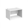 Maestro 25 straight desk 1200mm x 800mm - White Top with panel end leg - MP12WH