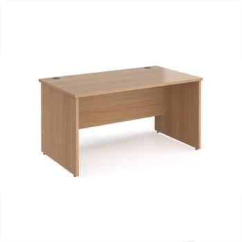 Maestro 25 straight desk 1400mm x 800mm - Beech top with panel end leg - MP14B