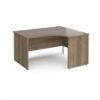 Maestro 25 right hand ergonomic desk 1400mm wide - Nebraska Oak Top with panel end leg - MP14ERNO