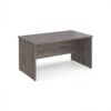 Maestro 25 straight desk 1400mm x 800mm - Grey Oak Top with panel end leg - MP14GO