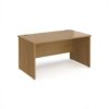 Maestro 25 straight desk 1400mm x 800mm - Oak Top with panel end leg - MP14O