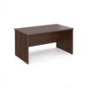 Maestro 25 straight desk 1400mm x 800mm - Walnut top with panel end leg - MP14W