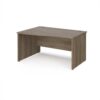 Maestro 25 left hand wave desk 1400mm wide - Nebraska Oak Top with panel end leg - MP14WLNO